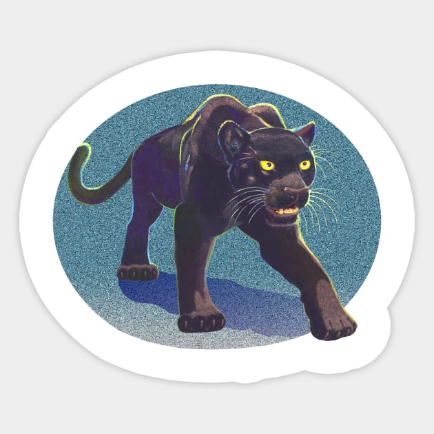 Black Panther Sticker by Toonicorn